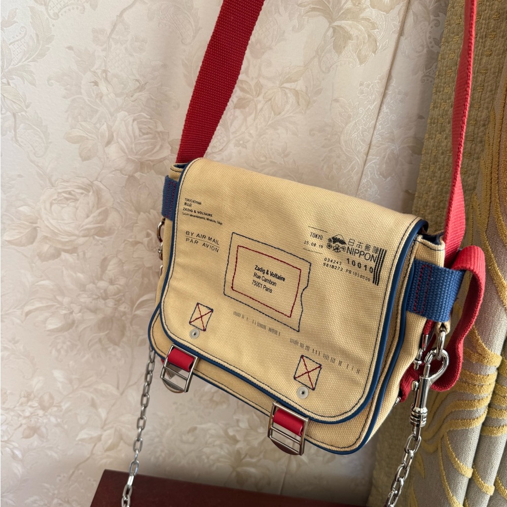 ZADIG & VOLTAIRE Crossbody Messenger Canvas Bag